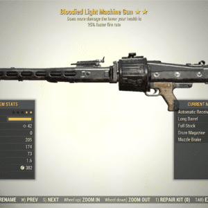 Screenshot of a Fallout 76 item for PC & Steam players, showing the stats.