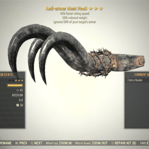 Screenshot of a Fallout 76 item for PC & Steam players, showing the stats.