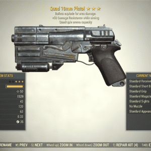 Screenshot of a Fallout 76 item for PC & Steam players, showing the stats.