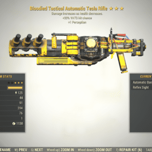 Screenshot of a Fallout 76 item for PC & Steam players, showing the stats.