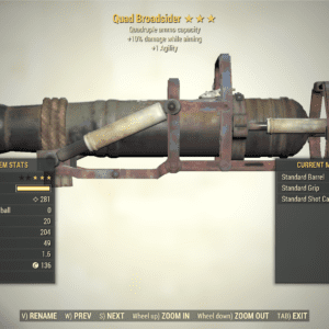 Screenshot of a Fallout 76 item for PC & Steam players, showing the stats.