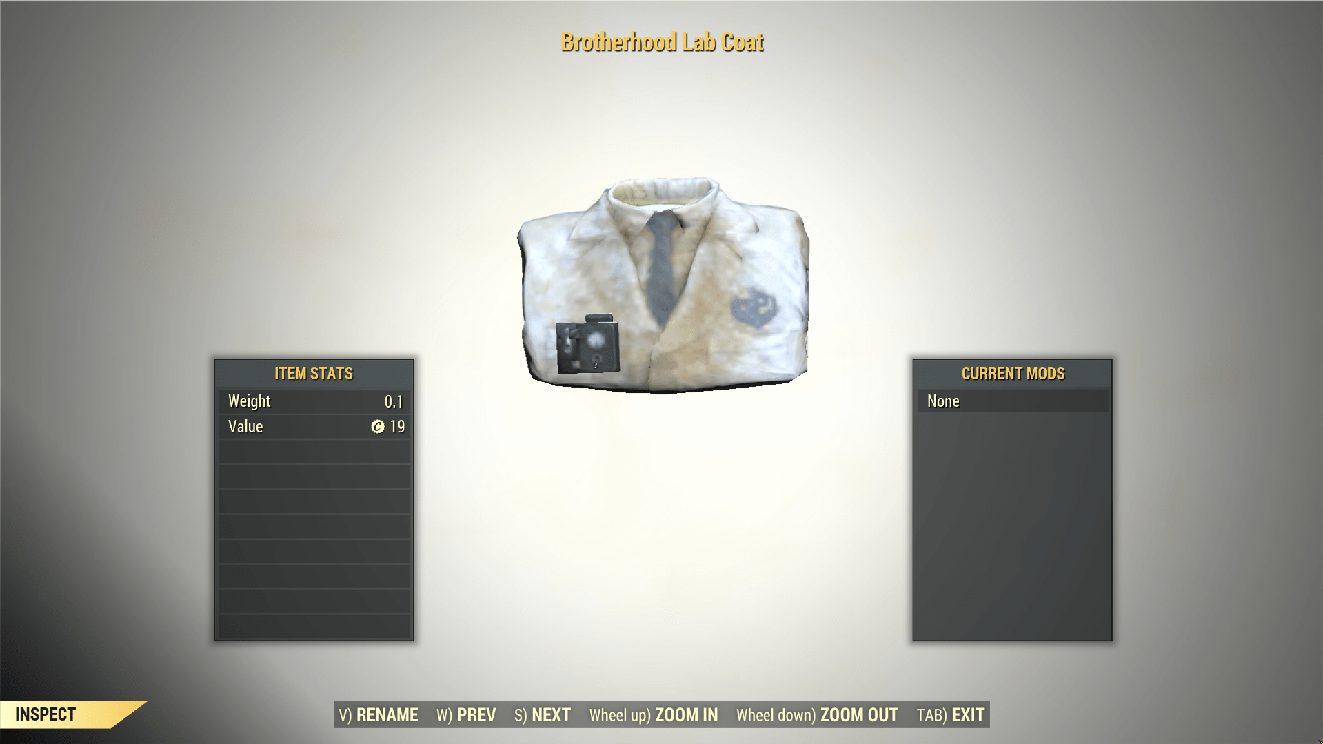 Screenshot of a Fallout 76 item for PC & Steam players, showing the stats.