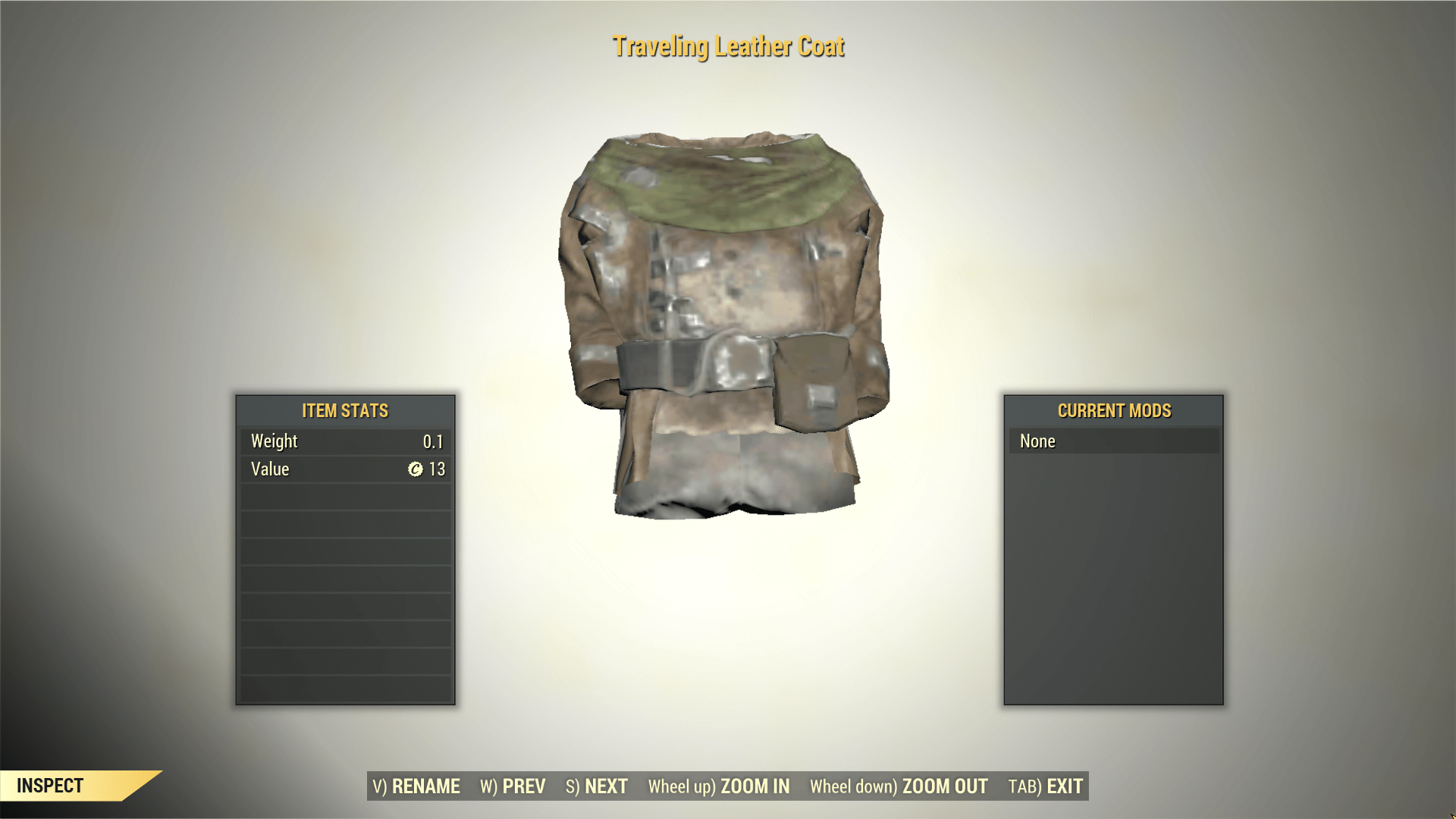 Screenshot of a Fallout 76 item for PC & Steam players, showing the stats.