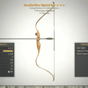 Screenshot of a Fallout 76 item for PC & Steam players, showing the stats.
