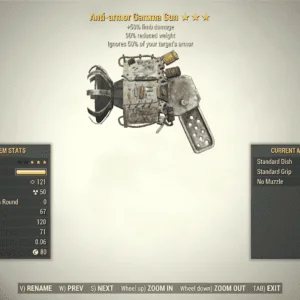 Screenshot of a Fallout 76 item for PC & Steam players, showing the stats.