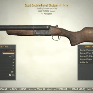 Screenshot of a Fallout 76 item for PC & Steam players, showing the stats.