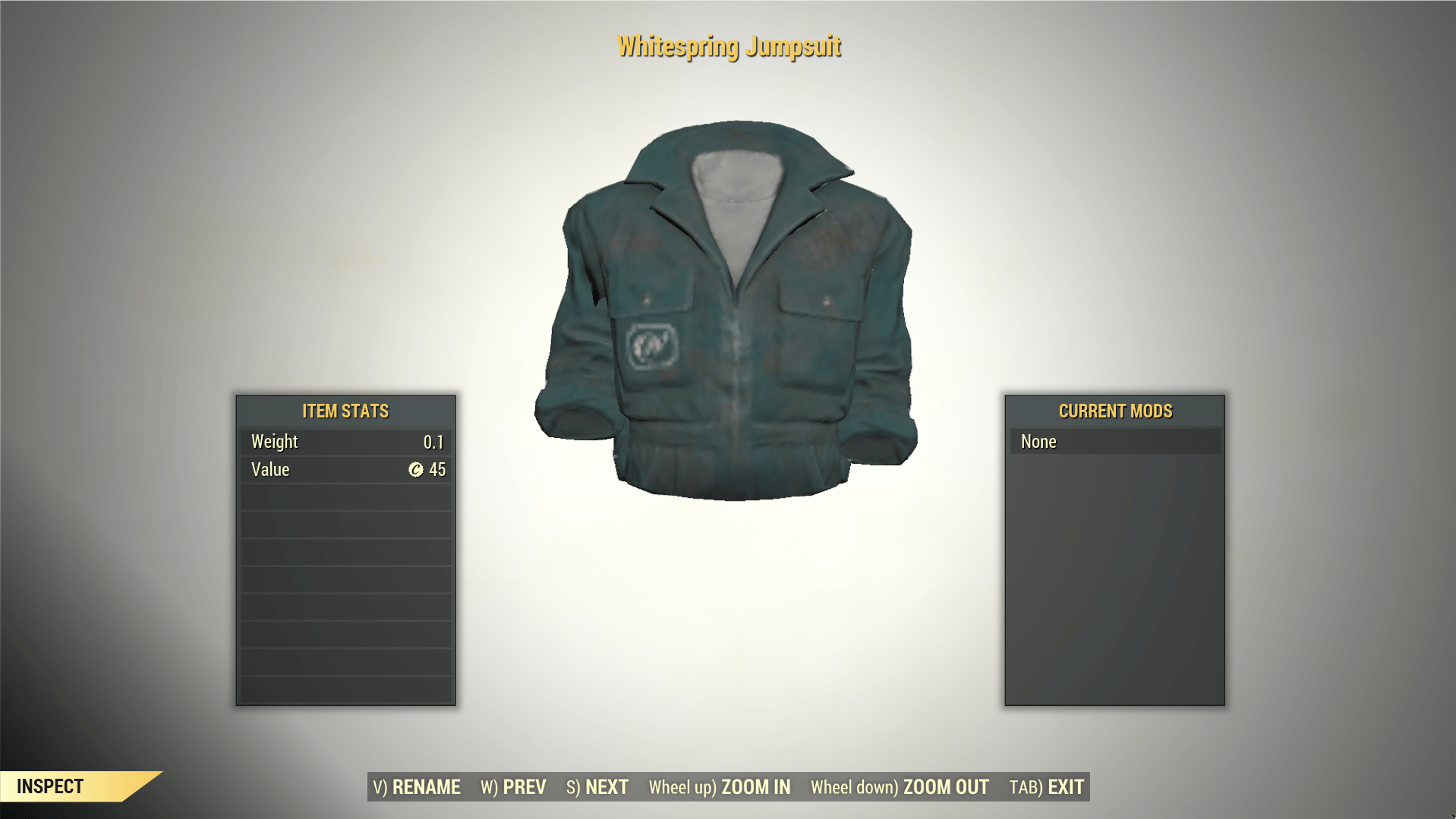 Screenshot of a Fallout 76 item for PC & Steam players, showing the stats.