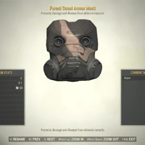 Screenshot of a Fallout 76 item for PC & Steam players, showing the stats.