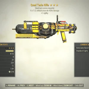 Screenshot of a Fallout 76 item for PC & Steam players, showing the stats.