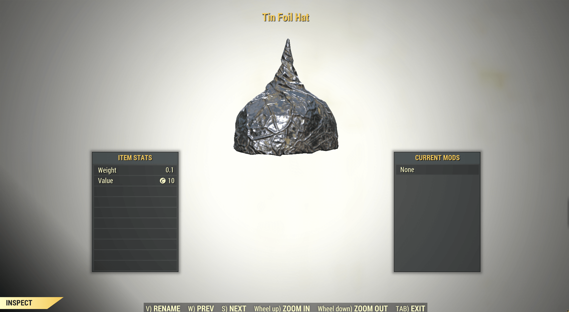 Screenshot of a Fallout 76 item for PC & Steam players, showing the stats.
