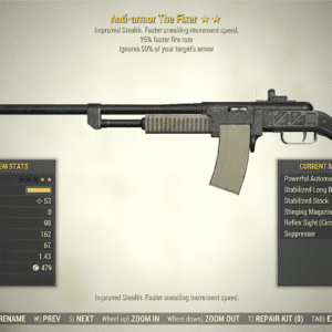 Screenshot of a Fallout 76 item for PC & Steam players, showing the stats.