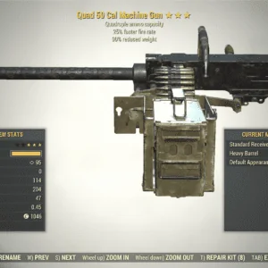 Screenshot of a Fallout 76 item for PC & Steam players, showing the stats.