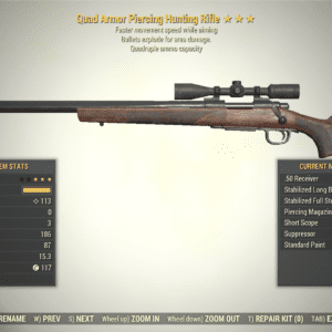 Screenshot of a Fallout 76 item for PC & Steam players, showing the stats.