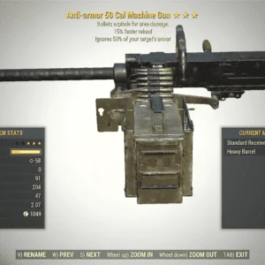 Screenshot of a Fallout 76 item for PC & Steam players, showing the stats.