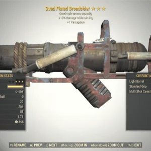 Screenshot of a Fallout 76 item for PC & Steam players, showing the stats.