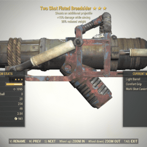 Screenshot of a Fallout 76 item for PC & Steam players, showing the stats.