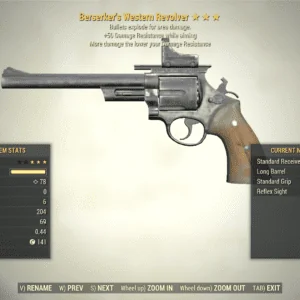Screenshot of a Fallout 76 item for PC & Steam players, showing the stats.