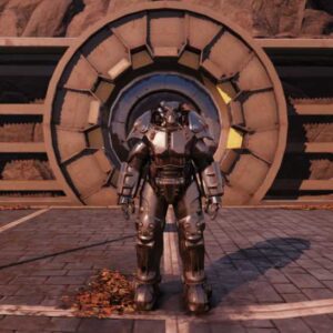 Screenshot of a full set of Unyielding Sentinel X-01 Power Armor for Fallout 76 PC & Steam players.