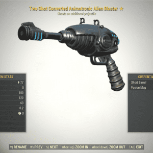 Screenshot of a Fallout 76 item for PC & Steam players, showing the stats.