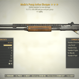 Screenshot of a Fallout 76 item for PC & Steam players, showing the stats.