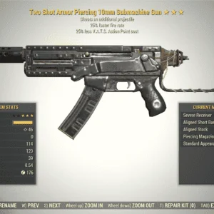 Screenshot of a Fallout 76 item for PC & Steam players, showing the stats.