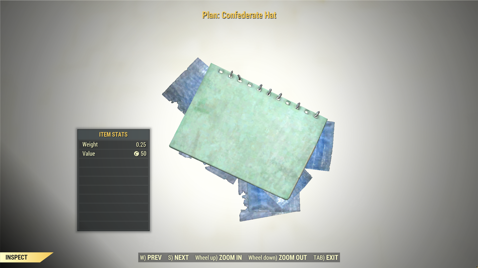 Screenshot of a Fallout 76 item for PC & Steam players, showing the stats.