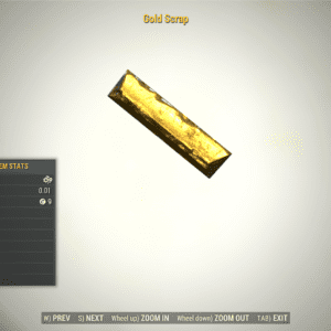 Screenshot of a Fallout 76 item for PC & Steam players, showing the stats.