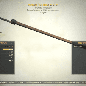 Screenshot of a Fallout 76 item for PC & Steam players, showing the stats.