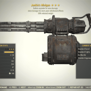 Screenshot of a Fallout 76 item for PC & Steam players, showing the stats.