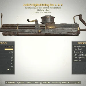 Screenshot of a Fallout 76 item for PC & Steam players, showing the stats.