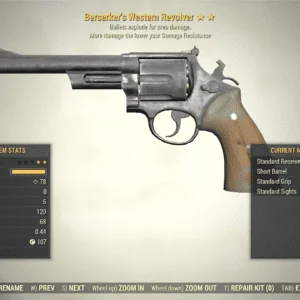 Screenshot of a Fallout 76 item for PC & Steam players, showing the stats.