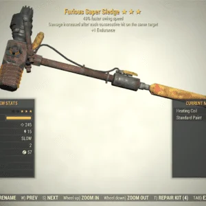 Screenshot of a Fallout 76 item for PC & Steam players, showing the stats.