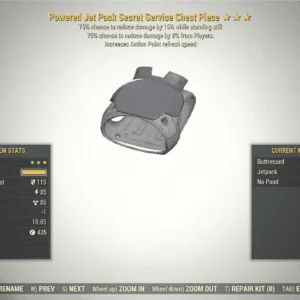 Screenshot of a Fallout 76 item for PC & Steam players, showing the stats.
