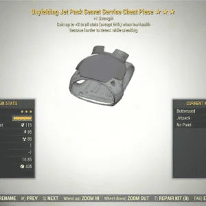 Screenshot of a Fallout 76 item for PC & Steam players, showing the stats.