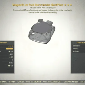 Screenshot of a Fallout 76 item for PC & Steam players, showing the stats.