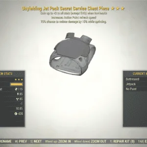 Screenshot of a Fallout 76 item for PC & Steam players, showing the stats.