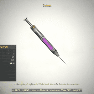 Screenshot of a Fallout 76 item for PC & Steam players, showing the stats.