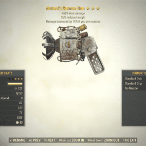 Screenshot of a Fallout 76 item for PC & Steam players, showing the stats.