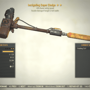 Screenshot of a Fallout 76 item for PC & Steam players, showing the stats.