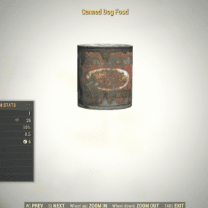 Screenshot of a Fallout 76 item for PC & Steam players, showing the stats.