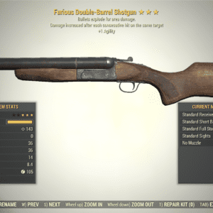 Screenshot of a Fallout 76 item for PC & Steam players, showing the stats.