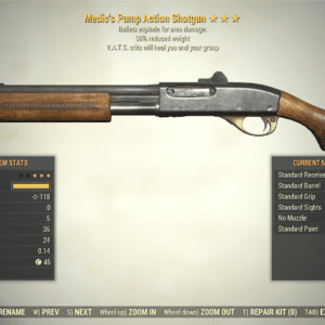 Screenshot of a Fallout 76 item for PC & Steam players, showing the stats.
