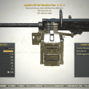 Screenshot of a Fallout 76 item for PC & Steam players, showing the stats.