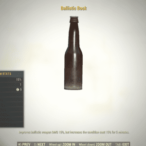 Screenshot of a Fallout 76 item for PC & Steam players, showing the stats.