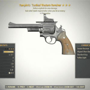 Screenshot of a Fallout 76 item for PC & Steam players, showing the stats.