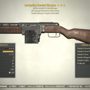 Screenshot of a Fallout 76 item for PC & Steam players, showing the stats.