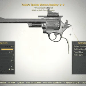 Screenshot of a Fallout 76 item for PC & Steam players, showing the stats.