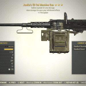 Screenshot of a Fallout 76 item for PC & Steam players, showing the stats.