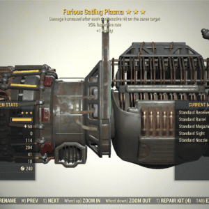 Screenshot of a Fallout 76 item for PC & Steam players, showing the stats.