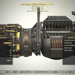 Screenshot of a Fallout 76 item for PC & Steam players, showing the stats.